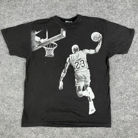Phat Doc T-Shirt Mens Size L Black Michael Jordan Graphic Basketball Tee - Picture 1 of 7